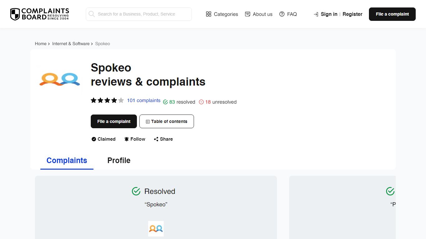 Spokeo: Reviews, Complaints, Customer Claims